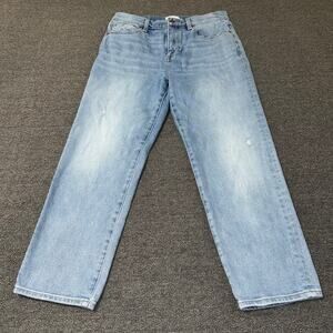 PISTOLA Straight Leg Jeans Women's Size 29 Blue Light Wash Minimal Distress
